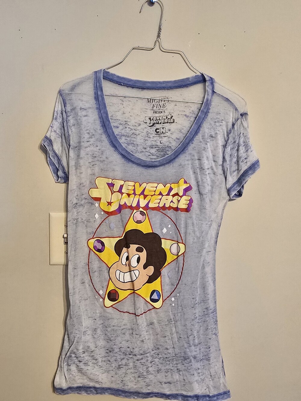 Mighty Fine Light Blue Steven Universe Graphic Tee